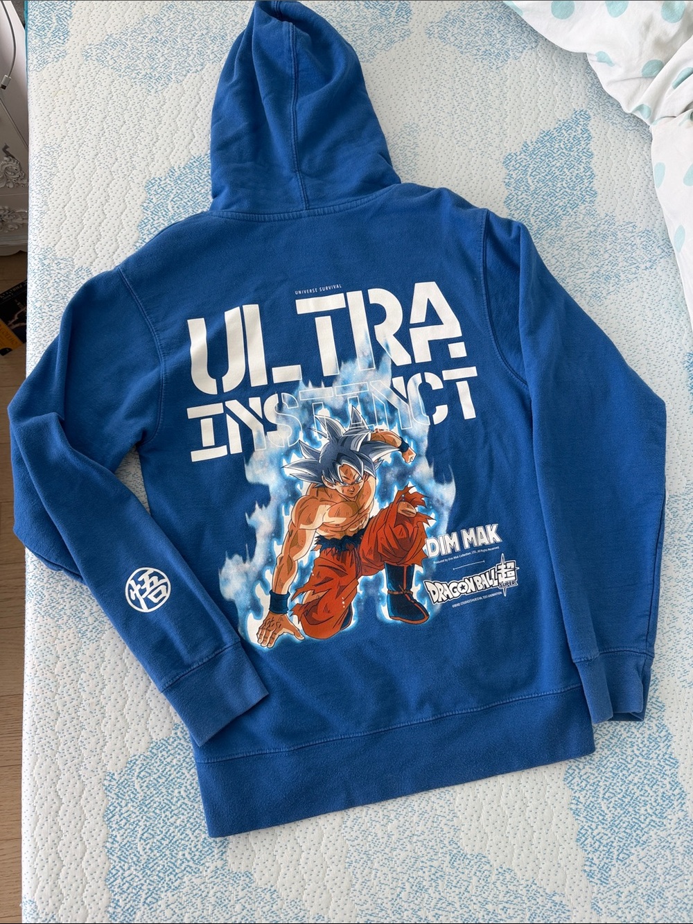 DIM MAK Collaboration- Dragon Ball Z Ultra Instinct Blue Pullover Hoodie